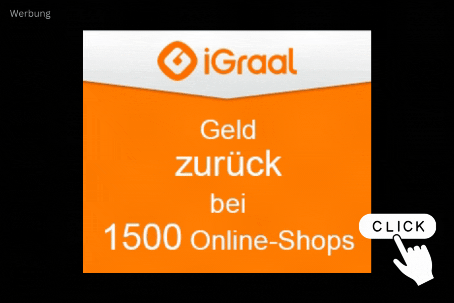 iGraal - Cashback bei über 1.500 Onlineshops